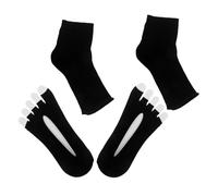 Mikikit 2 Pezzi Calzini per Pedicure Protezione UV Nero, Copriscarpe Anti-abbronzatura per Gel Pedicure e Lampada Unghie, Stile Invisibile Elegante