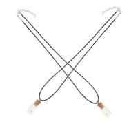 Mikikit 2 Pezzi Collana Semi di Senape in Vetro con Ciondolo Religioso Ispiratore Unisex Gioiello con Boccetta in Vetro e Cordino in Pelle PU per Doni di Fede e Occasioni Quotidiane