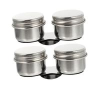 Mikikit 2 Pezzi Contenitori Lavaggio Pennelli Acciaio Resistente Vaschetta Pratica per Pulizia Pennelli Olio e Pigmenti Adatta per Artisti e Scuole Facile da Pulire e Riutilizzabile