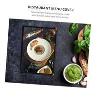 Mikikit 2 pezzi Copertine Trasparenti per Menu in PVC Protettori Singola Pagina per Ristoranti Bar e Facili da e Resistenti per Menù e Bevande