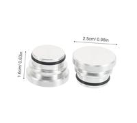 Mikikit 2 pezzi Copertura Presa Accendisigari Auto Metallo Resistente e Antipolvere Argento Protezione per Veicoli