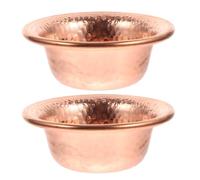 Mikikit 2 Pezzi Coppa del Tempio in Rame Massiccio 7cm per Offerte Buddiste, Resistente allo Sporco, Leggera dal Design Retrò, per Meditazione e Decorazione Sacra