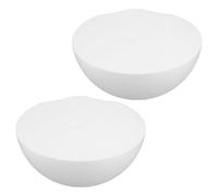 Mikikit 2 Pezzi Emisfero in Schiuma Bianca 29,5cm per Lavoretti Fai da Te, Superficie Liscia per Pittura, Decorazione Artigianale per Casa e Arte