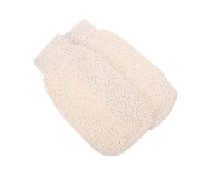 Mikikit 2 pezzi Guanti Esfolianti in di Bambù Guanti Bagno Massaggio Doppia Azione per Braccia Gambe Schiena Esfoliazione e Rimozione Cellule Morte Riutilizzabili e Resistenti al Lavaggio