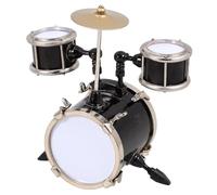 Mikikit 2 Pezzi MINI JAZZ DRUM MODEL Bambola tamburellare bambole ornamenti di mini strumenti decorazione di mini strumenti piccolo strumento per la festa Metallo