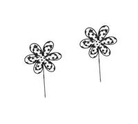 Mikikit 2 Pezzi Mulino a Giocattolo all'aperto mulini a da Giardino di Grandi Dimensioni Decorazioni Prato girandola Decorativa da Giardino Girandole per Giardino plastica Nero