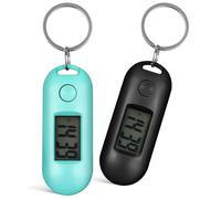 Mikikit 2 Pezzi Orologio Elettronico Portachiavi Digitale per Studenti Design Compatto e Leggero in Plastica, la Scuola e Durante L'esame