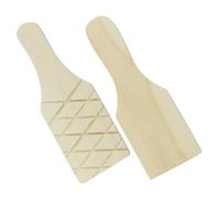 Mikikit 2 Pezzi Paddle in Legno per Modellazione Argilla Strumenti per e Terracotta Tavoletta per Finitura e Compressione Clay Portatile e per Sculture in Ceramica e Lavori