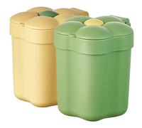 Mikikit 2 pezzi Pattumiera da Scrivania Mini Forma Fiore con per Ufficio e Casa Design e Compatto per Spazzatura Piccola e Odori Contenuti
