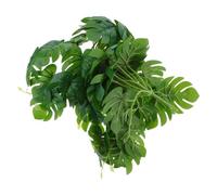 Mikikit 2 Pezzi Piante Artificiali Monstera Vines Piccole Foglie da Appendere per Decorazione Interni ed Esterni Vite Verde in Plastica per Matrimonio Ufficio Camera e Festa