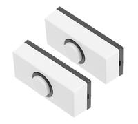 Mikikit 2 Pezzi Pulsante Interruttore per Porta Bianco in ABS Vintage Campanello da Parete Resistente ai Danni del Sole Stile Retrò Classico per Casa e Magazzino