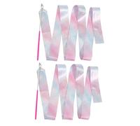 Mikikit 2 Pezzi Ribbons per Accessori per Spettacoli e Attività Dinamiche Impugnatura e Materiale Resistente