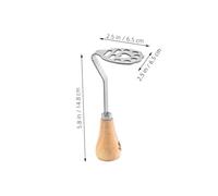 Mikikit 2 pezzi Schiacciapatate Manuale in Acciaio Inossidabile con Manico in Legno Pressa per e Verdure Facile da e Usare Strumento Cucina Multifunzionale per Purè e Alimenti