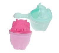 Mikikit 2 pezzi Tazza Shampoo per Coppa Lavaggio con Controllato Materiale Premium Bagnetto in Colori Verde Rosa