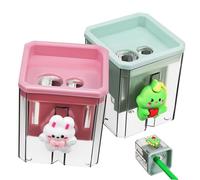Mikikit 2 pezzi Temperamatite in Plastica Cartoon Affilatura Rapida e Leggera per Matite Standard e Colorate Facile Pulire Design Simpatico per Scolastico