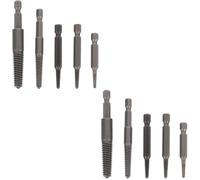 Mikikit 2 Set Estrattore A Vite Estrattore Vite Resistente All'usura Estrattore Bulloni Danneggiati Estrattore Di Viti Spezzate Punta Per Estrattore Di Viti Bullone Fermo Grey 5 Pezzi * 2