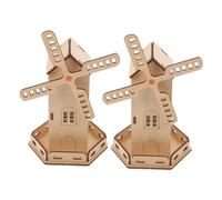 Mikikit 2 set Giocattoli da Assemblare per Mulino Vento in Legno per Progetto Scientifico DIY Kit Educativo per Ragazzi e Ragazze Gioco Manuale e Stimolante