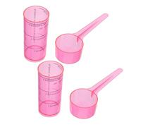 Mikikit 2 Set Misurino Dentale in Plastico Rosa Scala Graduata, Facile da Pulire, Uso Versatile per Laboratori e Studi Odontoiatrici, Set