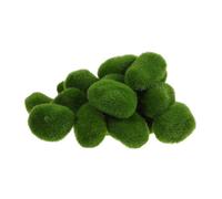 Mikikit 20 Pezzi Artigianato per La Sistemazione del Giardino Mestiere Muschio Artificiale Pietre Finte Finta Pietra Muschiosa False Rocce Artigianali Muschio da Fioriera Verde Plastica