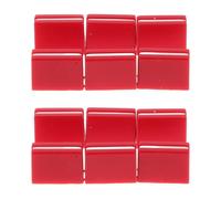 Mikikit 20 Pezzi Manopole Rosse per Mixer da 4 Mm in Plastica Antiscivolo Compatibili Universalmente per Controllo Slider Console Dj