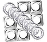 Mikikit 20 pezzi Protezioni Gas Burner Liner Alluminio Spesso Antiolio per Piano Cottura Gas per Pulizia Facile e Protezione Effettiva