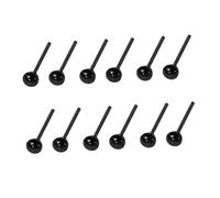 Mikikit 200 Paia Occhi di Bambola di Vetro Neri 4 Mm per Peluche Fai da Te, Occhi di Sicurezza per Progetto Artigianale Ragazzo Ragazza e Scrapbooking