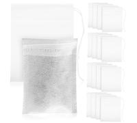 Mikikit 200 pezzi Bustine Filtro Tè Vuote con Coulisse per Infusione Tisane Tè Sfuso Fiori e Erbe Aromatiche Sacchetti Usa e Getta per Preparazioni Personalizzate