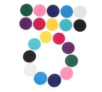 Mikikit 200 pezzi Mini Round Aroma Pads in Nonwoven Fabric For Essential Oil Diffuser Necklace Portable Unscented Perfume Refill Pads For Home Office Travel