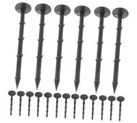 Mikikit 20pezzi Picchetti in Plastica per Giardino Chiodi di Ancoraggio Resistenti per Telo Pacciamatura e Neri per Fissaggio Esterno e Giardino