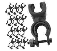 Mikikit 20pezzi Supporto per Torcia per Bastone da Passeggio Staffa per Luce per Bici Clip per Bastone per Deambulatore Supporto per Stampelle per Scooter per Mobilità Rotante