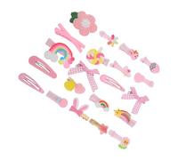 Mikikit 21 Pezzi Fermagli per Chioma in Argilla Rosa, Clip Chioma Cartoon per Bambine, Facile da Mettere e Rimuovere, per Tenere la Frangia Lontana dal Viso