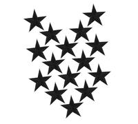 Mikikit 24 pezzi Toppe Termoadesive Stelle Nere Toppe Ricamate Cinque Punte Applicazioni Cucitura per Jeans Giacche Cappelli Zaini Patch Resistenti Poliestere Facili da Applicare
