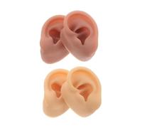 Mikikit 2paio di Orecchio in Silicone Morbido Espositore per Gioielli di Anatomia Orecchio Umano per Pratica Piercing e Esposizione