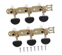 Mikikit 2pezzi Accordatore per Chitarra Trittico Completamente Chiuso Piroli Resistenti per Chitarra Folk Piroli Personalizzati Forma di Trittico Nero