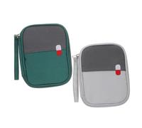 Mikikit 2pezzi Borsa di Pronto Soccorso Vuota da Borsa per Medicinali Portatile per Campeggio Escursionismo e Uso Domestico Realizzata in Materiale di Facile da Pulire e Chiusura Cerniera