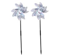 Mikikit 2pezzi Girandole per Uccelli in Pet Resistenti Decorazione da Giardino e Cortile Strumento Sicuro per Allontanare Piccioni e Altri Volatili con Colori Vivaci e Design Riflettente