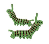 Mikikit 2pezzi Larva Simulata Realistica in Plastica Statuina Per Decorazione Da Giardino o Scrivania Oggetto Di Scherzo