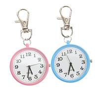 Mikikit 2pezzi Orologio Da Appendere Al Quarzo Mini Orologio Portachiavi Per Infermieri Design Semplice Regalo Per Infermiera Dottore Famiglia Amici