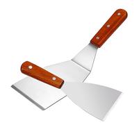 Mikikit 2Pezzi Spatole Inossidabile per Multifunzionale Design Unico per Pancake e Frittura per Utensili Alta Precisione