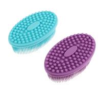 Mikikit 2pezzi Spazzola Da Bagno in Silicone Per Corpo Massaggio Esfoliante Per Delicata o Secca Riutilizzabile Per Anni Riduce Stress e Inquinamento