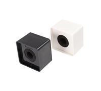 Mikikit 2pezzi Supporto Microfono Da Tavolo Abs Con Logo Nero e Bianco Completo Di Imbottitura Spessa Per Microfoni Da Intervista Professionali Stazione Microfono Per Giornalisti e Reporte