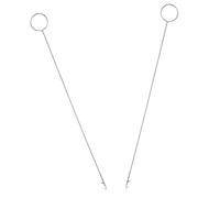 Mikikit 2pezzi Uncini per Lavori Maglia in Acciaio Resistente Extra Lunghi Anello per Cucito e Lavoro Maglia