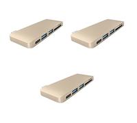 Mikikit 3 Pezzi 5 Mozzo Di Tipo c Hub Usb 3.0 Adattatori Usb Adattatore Hub Combinato 3.0 5 in 1 Hub Usb Di Tipo c Multiporta Centro Combinato Hub Usb Tipo c Carica Stazione Di Attracco