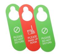 Mikikit 3 pezzi Cartelli Non Disturbare per Porta in PVC Doppia Faccia Segnali per Hotel e Casa Facili da Appendere Design Chiaro e