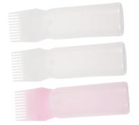 Mikikit 3 pezzi Flaconi per Tinta Capelli con Pettine Applicatore Bottiglie in Plastica Leggera e Resistente per Pulizia Secco Shampoo e Colorazione Uniforme per Uso Domestico e Salone