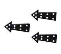 Mikikit 3 Pezzi Freccia Luce Led -luce Marquee Batteria Alimentata Freccia Decorazione da Parete Nero per Bambini Camera Festa