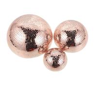 Mikikit 3 Pezzi Palline da Discoteca a Mezza Sfera in Vetro Specchiato, Decorazione Murale Riflettente per Eventi a Tema e Aree Pranzo, Facile Installazione e Resistente allo Sbiadimento