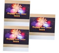 Mikikit 3 Pz bandiera del anno decorazione dello sfondo fotografico felice anno arazzo uffizi backdrop fotografico fondali banner di capodanno oggetto fotografico per feste