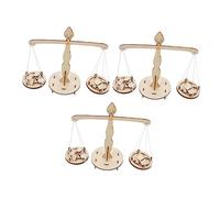 Mikikit 3 set Kit Bilancia in Legno per Giocattoli Educativi per Insegnare Calcoli e Principi Leva Puzzle Didattico per Scuola e Scientifico