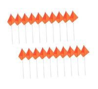 Mikikit 30 Pezzi Bandiere Marcatura Arancione per Flagge Triangolari per Irrigazione Marcatore Bandiere per Paesaggio Bandierine per Costruzione e Irrigazione Sprinkler Pratiche e